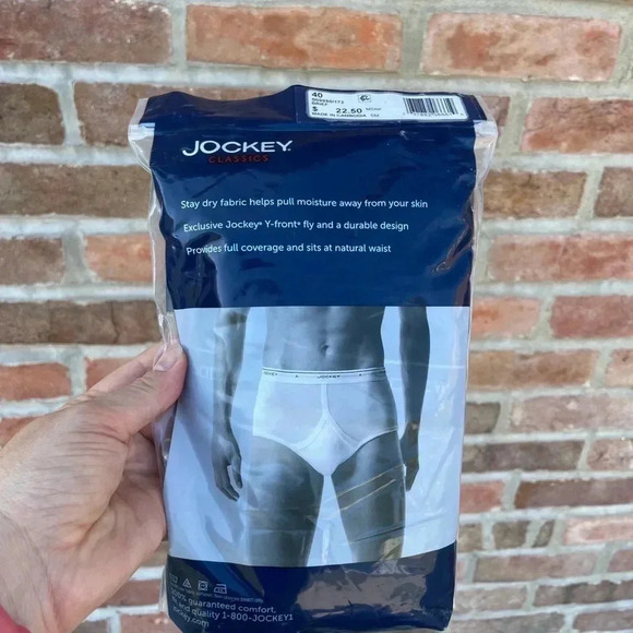 Vintage 2011 Jockey Mens Briefs 5 pack NEW NOS Gray Black Size 40 Y Front - Picture 5 of 6
